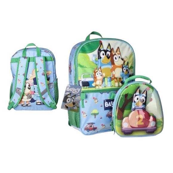 BBC Bluey Other - BBC Bluey Family Trip Backpack With Lunch Bag